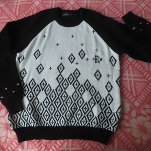 preacher reading the good word sweater L made in usa austin texas